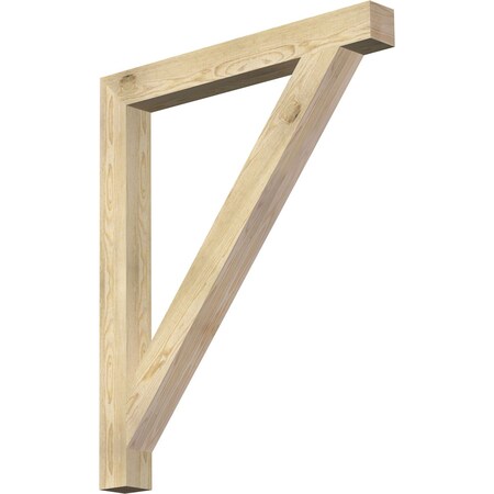 Traditional Block Rough Sawn Bracket, Douglas Fir, 4W X 38D X 46H